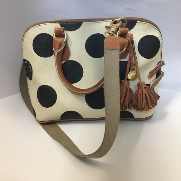 Brahmin Handbags - Brahmin Leather Polka Dot Tassels Purse Handbag